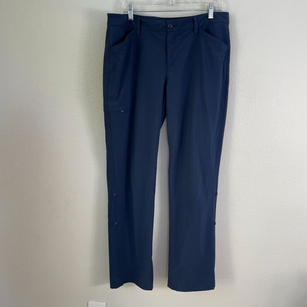 Eddie Bauer Womens 14 Navy Roll Up Pants Lightweight Outdoor Hiking